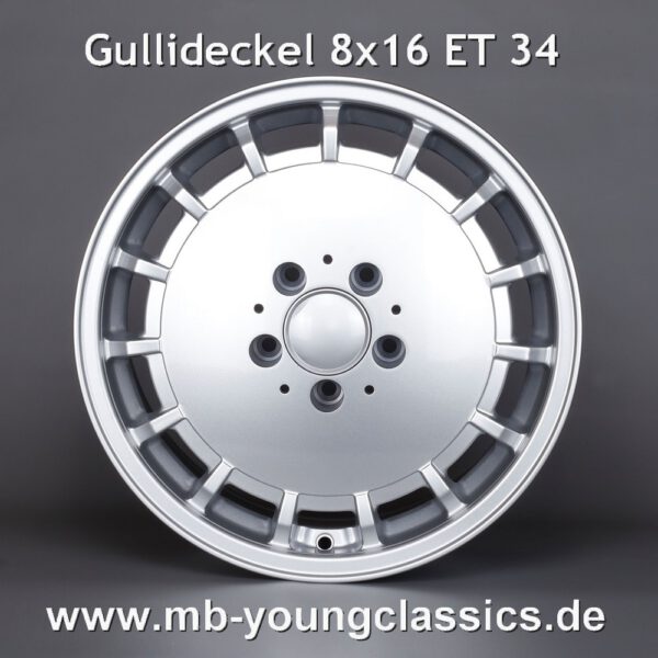 4 pcs Gullideckel rims 8x16 ET 34  for W124, W201 und R129 and later models - Image 3