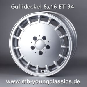 4 pcs Gullideckel rims 8x16 ET 34  for W124, W201 und R129 and later models