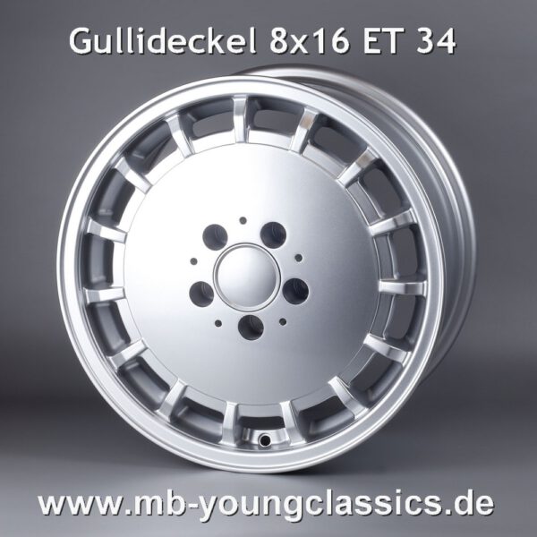 4 pcs Gullideckel rims 8x16 ET 34  for W124, W201 und R129 and later models