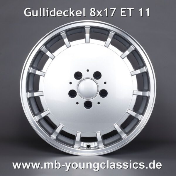 4 pcs Gullideckel rims 8x17 ET 11 and 34 diamond cut for the Mercedes R129 and 500E W124 - Image 4
