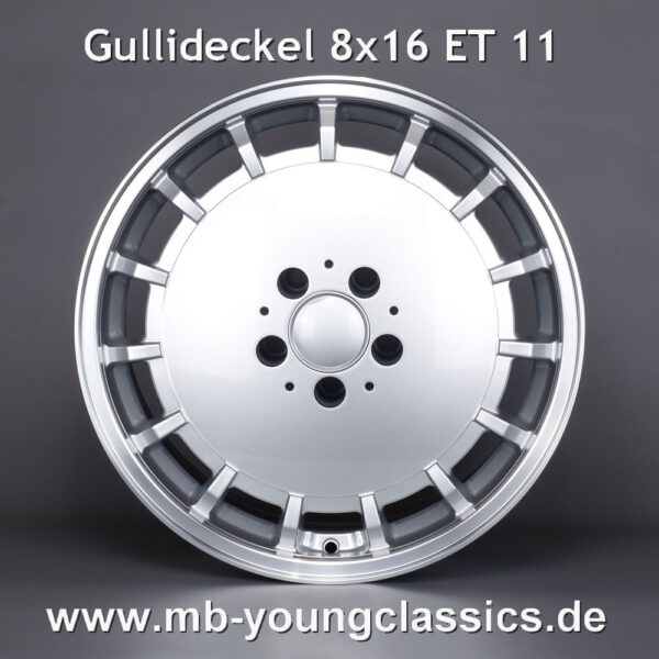 4 pcs Gullideckel rims 8x16 ET 11 diamond cut for Mercedes W126 W116 W115 W114 W123 W113 W108 W109 W110 W111 W112 R107 - Image 2