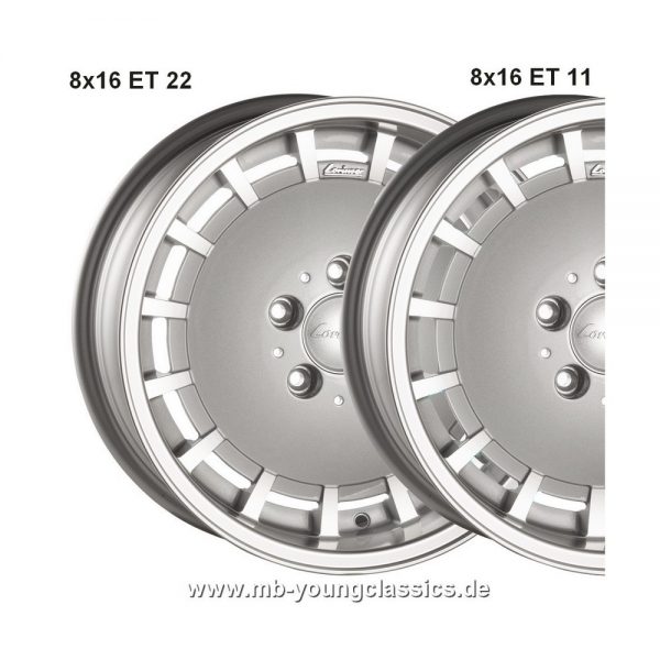 4 pcs Lorinser LO 8x16 ET 22 and 8x16 ET 11 for Mercedes W126 W116 W115 W114 W123 W113 W108 W109 W110 W111 W112 R107