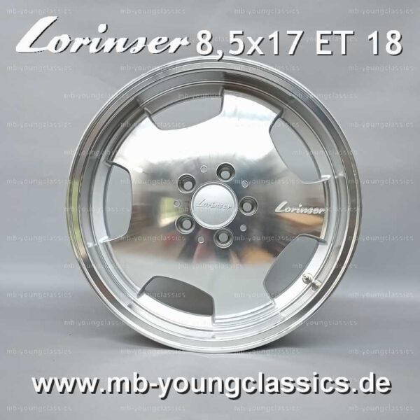 4 pcs Lorinser RS 90 8,5x17 ET 18 for Mercedes W124 500E, W/C126 and R129 - Image 2