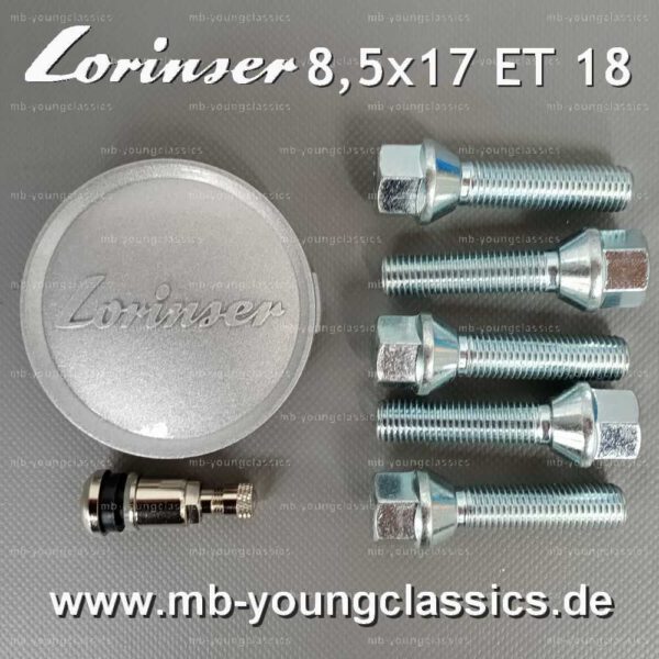 4 pcs Lorinser RS 90 8,5x17 ET 18 for Mercedes W124 500E, W/C126 and R129 - Image 3